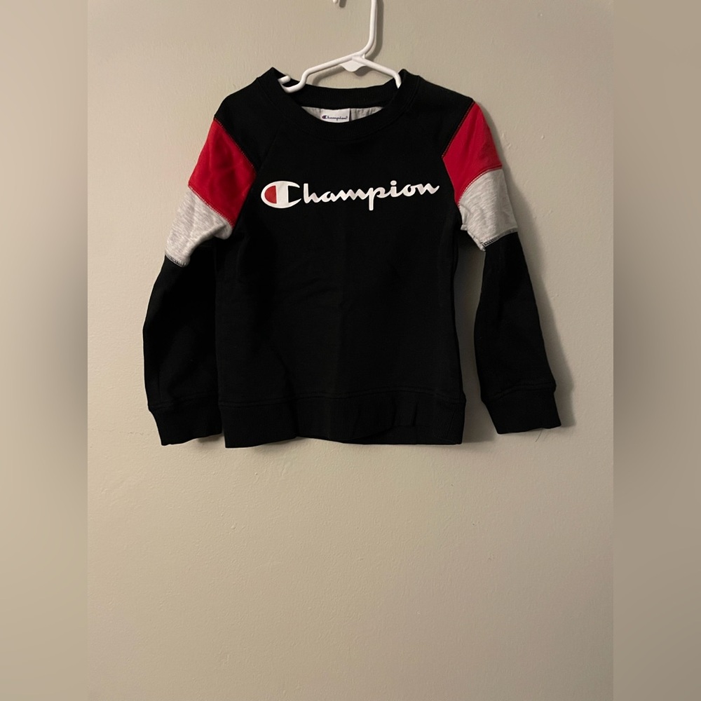 Champion Kids Black, Red, and Gray Sweatshirt